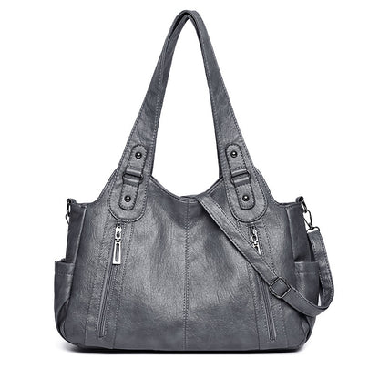 Amoria Bags Handbag with Rivet Details and Zipper Closure