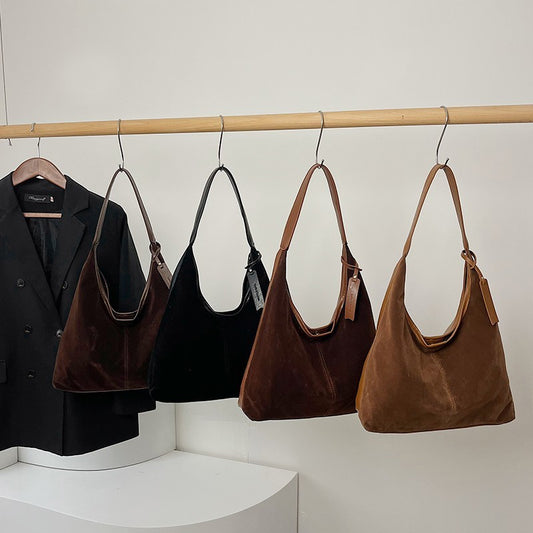 Amoria Bags Aspen Retro Suede Stitching Shoulder Bag