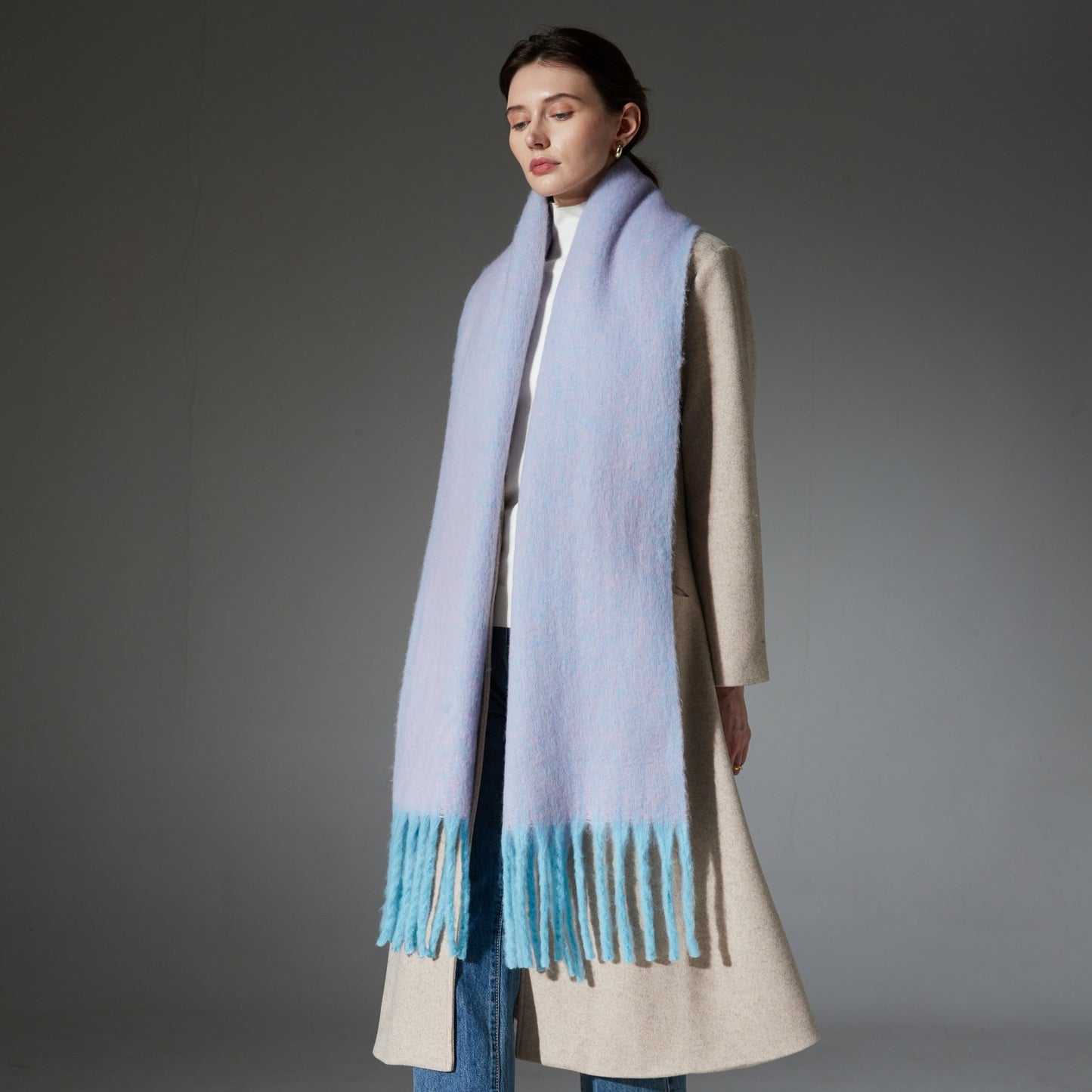 Amoria Bags Scarf with Thick Fringe