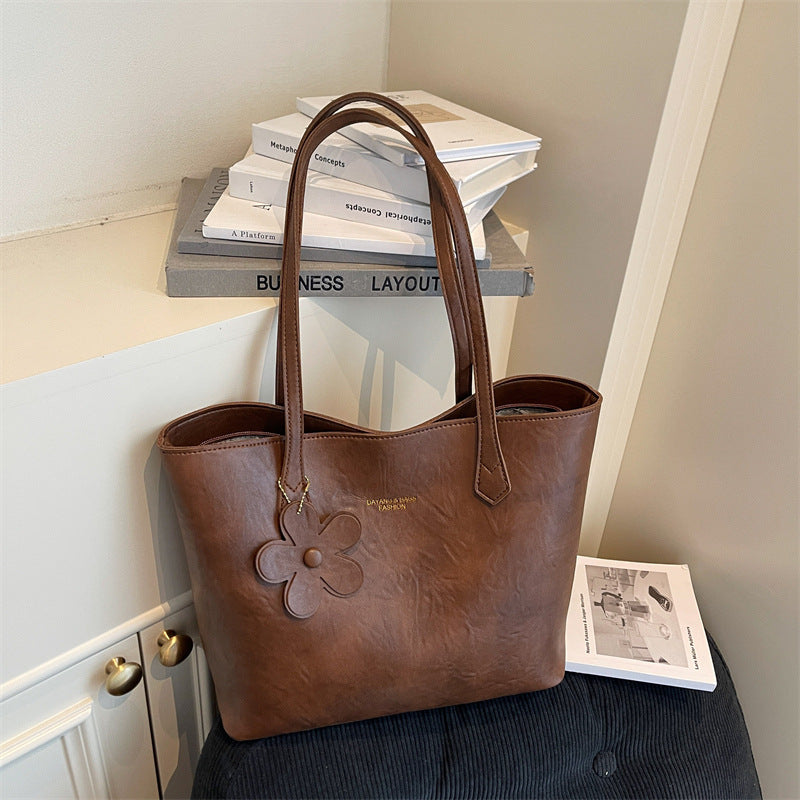 Textured Tote Bag with Handles