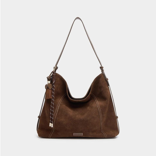 Amoria Bags Large Capacity Shoulder Bag – Vegan Leather Suede Finish