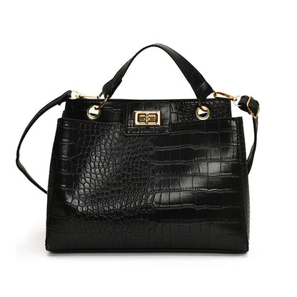 Amoria Bags Lena Embossed Texture and Turn-Lock Closure