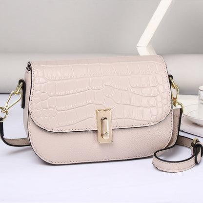 Amoria Bags Elva Leather Crossbody Bag with Lock