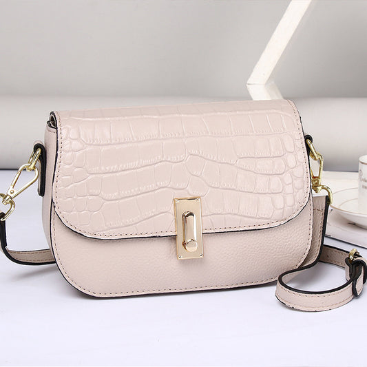 Amoria Bags Elva Leather Crossbody Bag with Lock