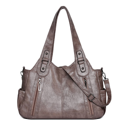Amoria Bags Handbag with Rivet Details and Zipper Closure