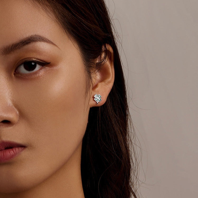 Amoria Bags Four-Leaf Stud Earrings