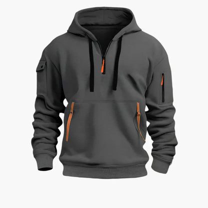 Hoodie with Zippered Pockets