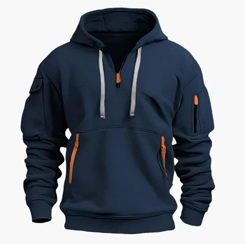 Hoodie with Zippered Pockets