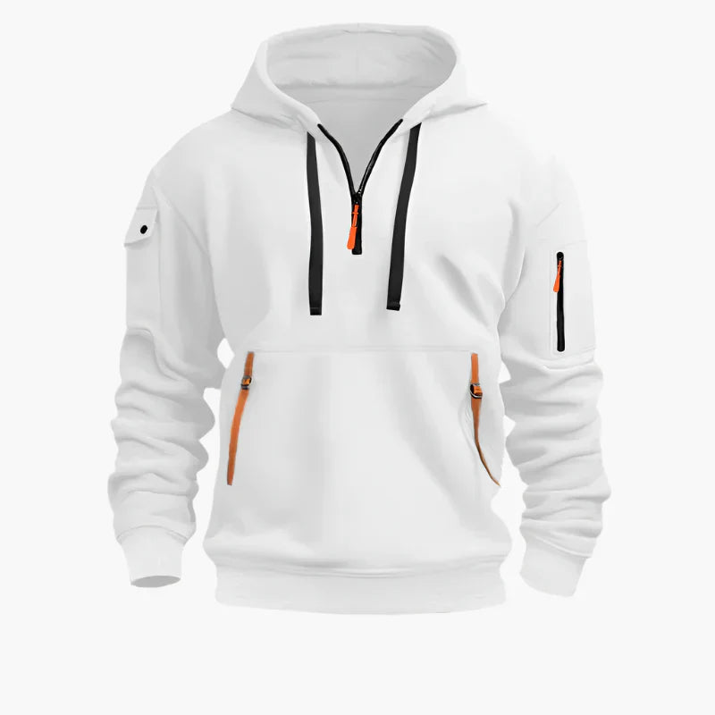 Hoodie with Zippered Pockets